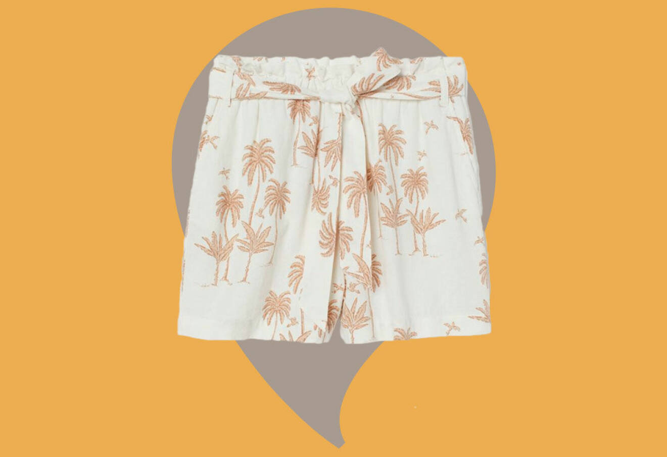 Vita shorts med palmer