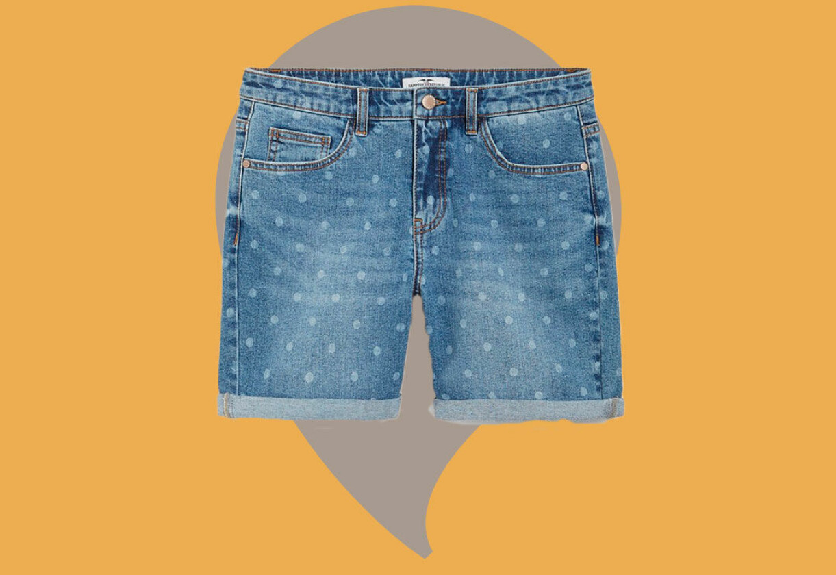 Prickiga jeans shorts