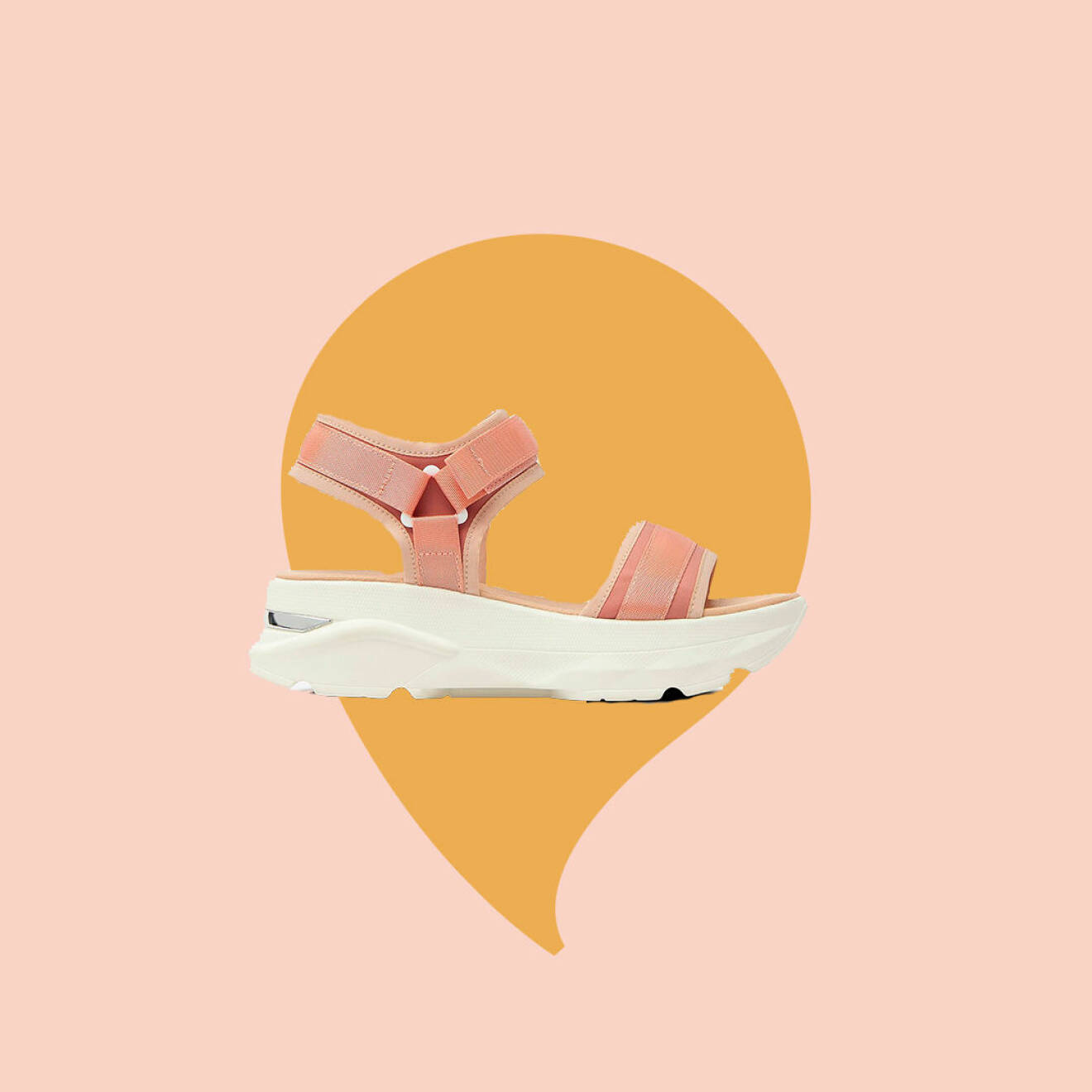 vita och rosa sandaler