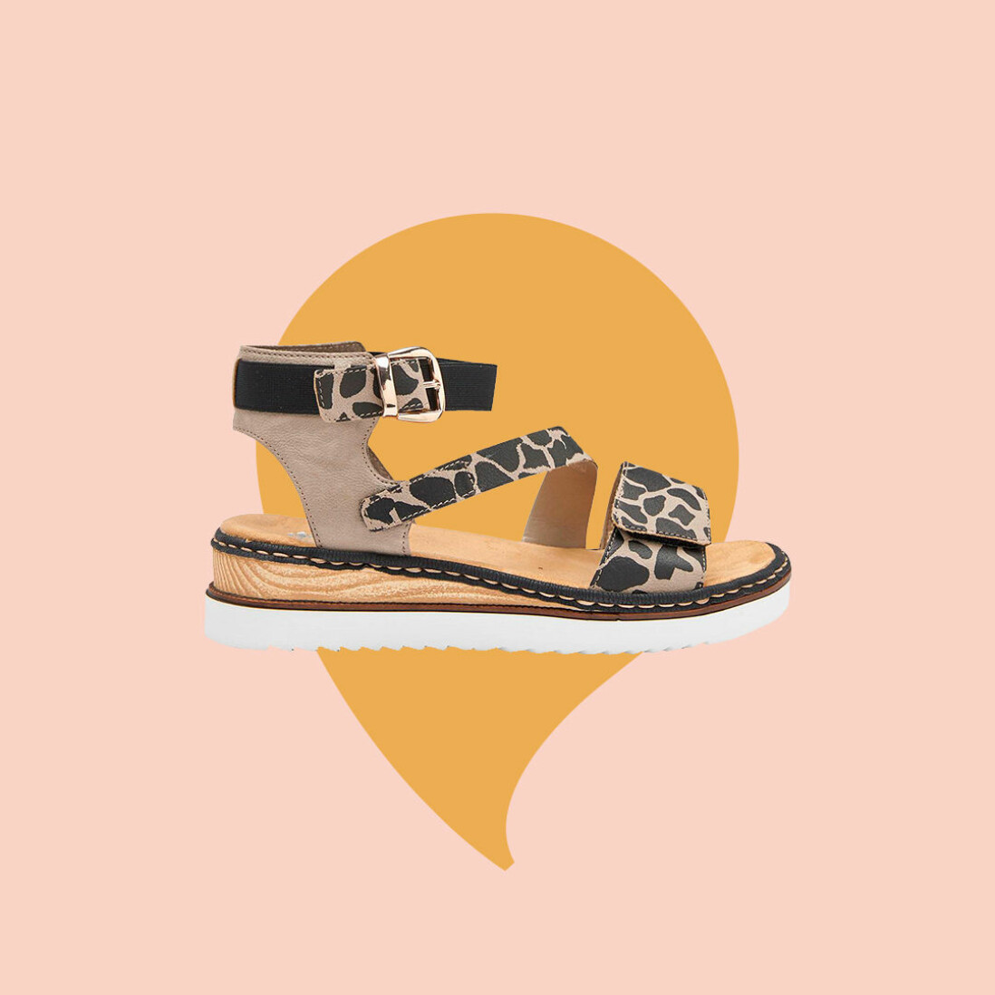 leopardmönstrade sandaler