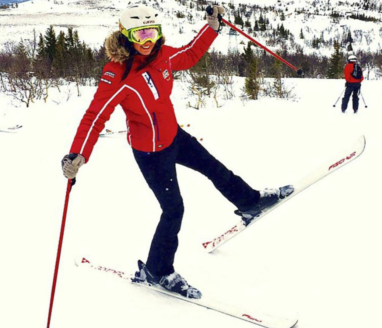 Åsa Brännström åker skidor.