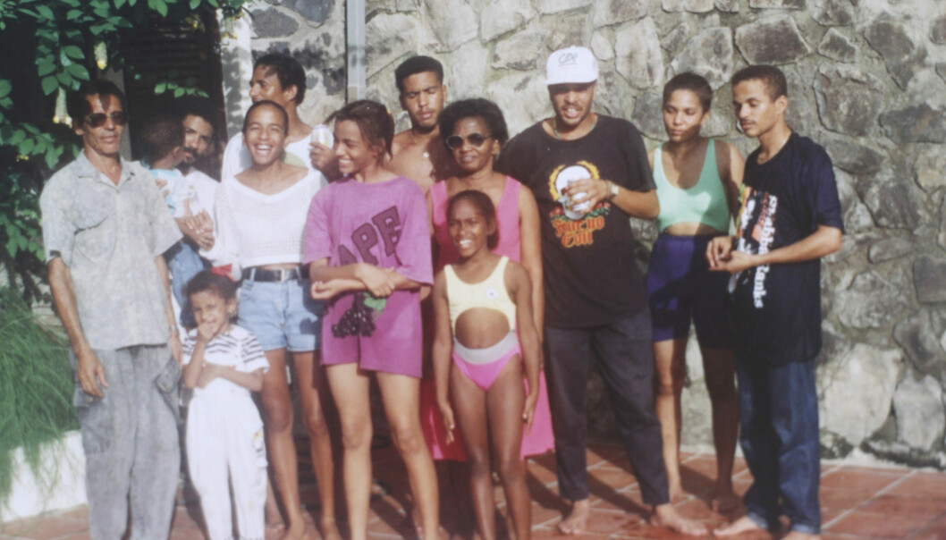 Cathy kommer från en stor familj på den lilla ön St. Lucia. Cathys stora familj på ön St. Lucia.