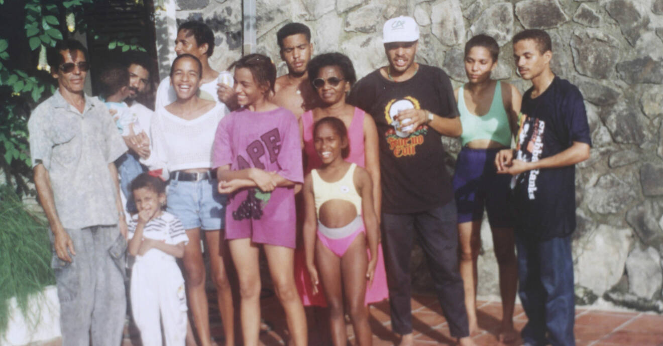 Cathys stora familj på ön St. Lucia.