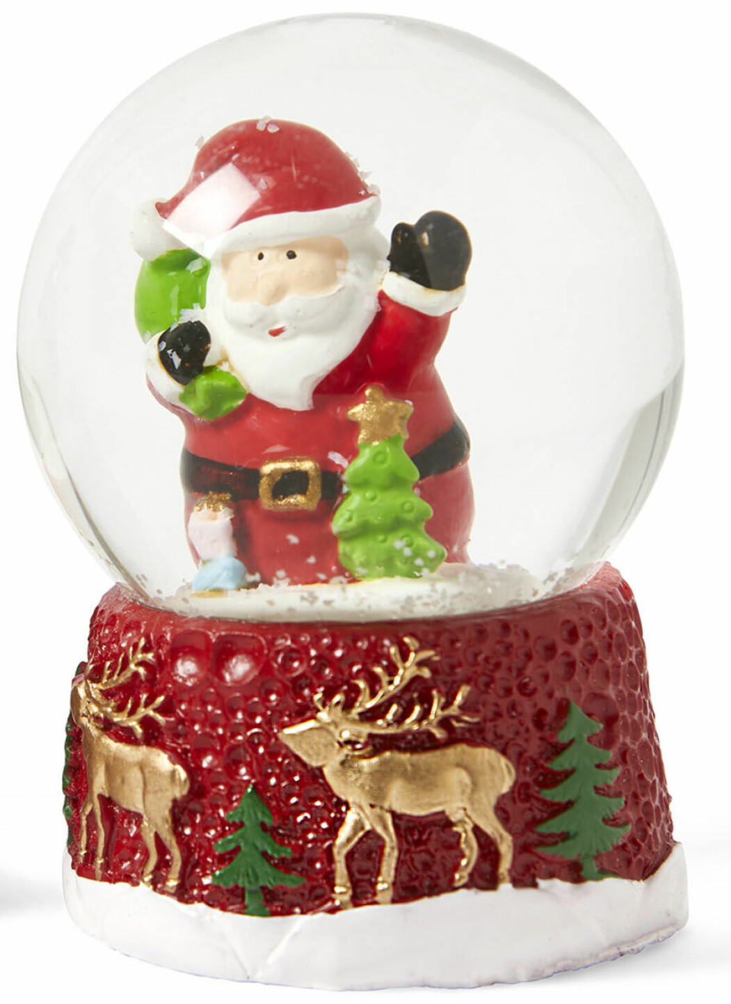 Vinkande tomte i snöglob, från Mio