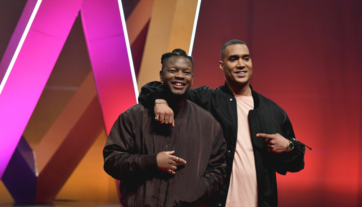 <i>Foto: Jessica Gow/TT</i> OVÖ eller Jaouli Akofely och Nicky Osenius Kouakou är två av artisterna i Melodifestivalen 2020.
