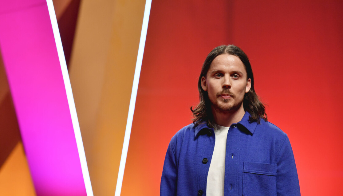 <i>Foto: Jessica Gow/TT</i> Albin Johnsén är en av deltagarna i Melodifestivalen 2020.