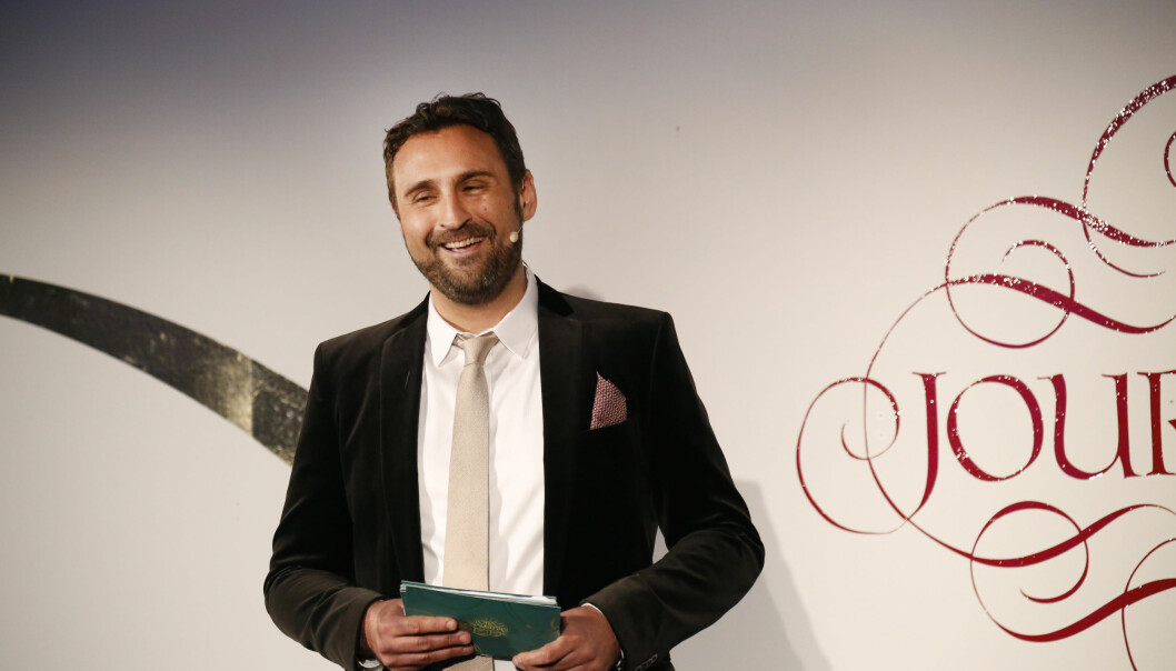 Johar Bendjelloul. Foto: Christine Olsson/TT Johar Bendjelloul under utdelningen av Stora journalistpriset.