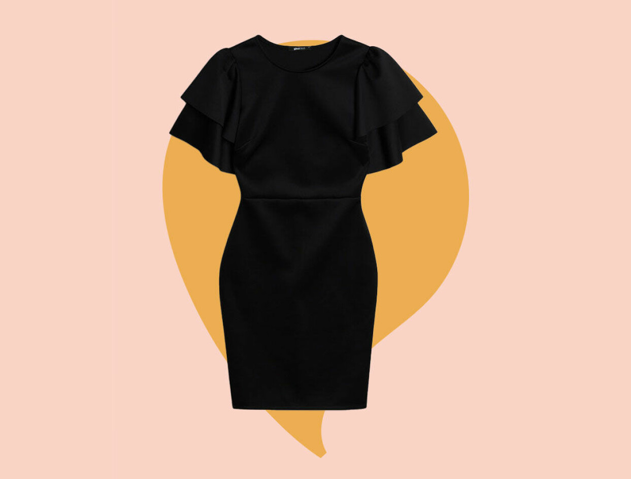 Svart klänning till nyår från Gina tricot.