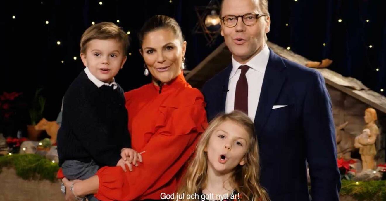 Bild från kronprinsessfamiljens julhälsning 2019.