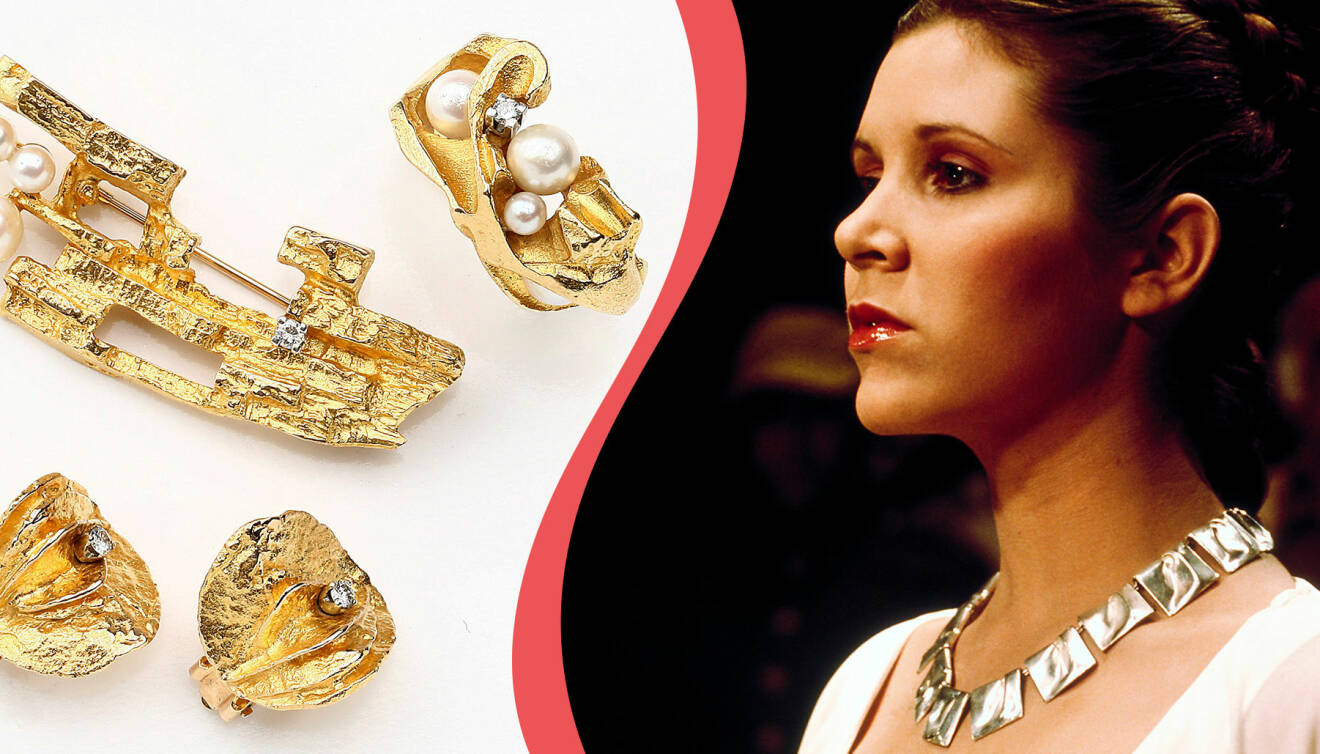 Kollage av Lapponia-smycken och prinsessan Leia från Star Wars.