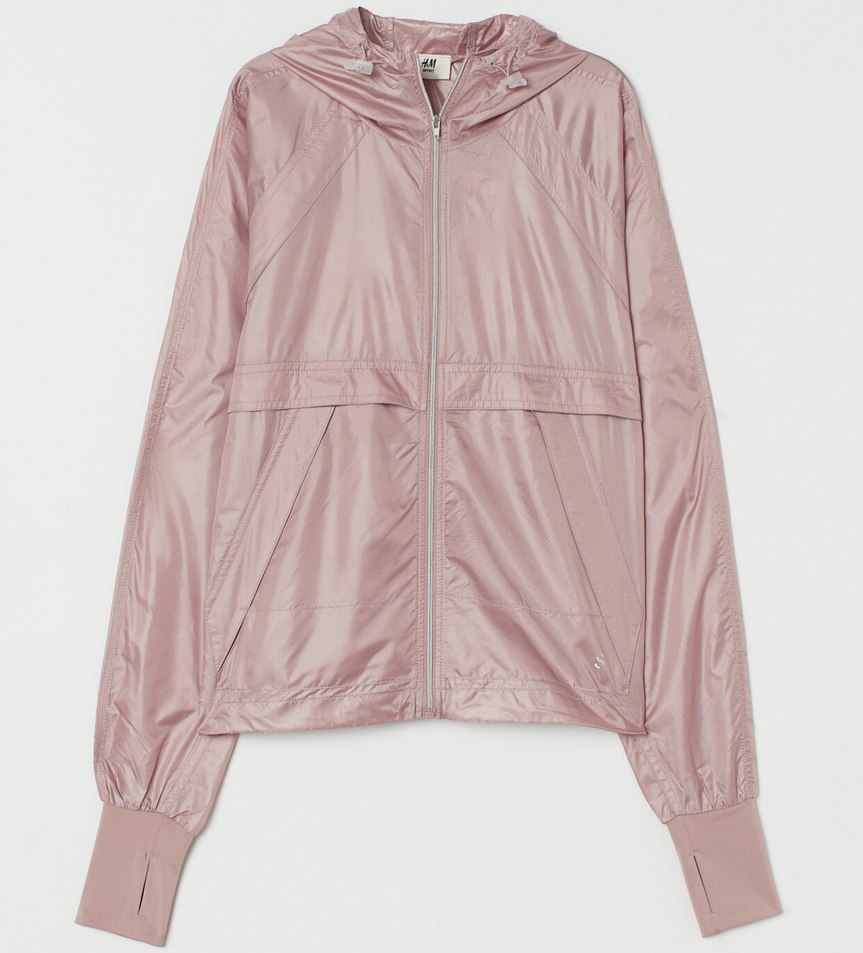 Puderrosa vindjacka från H&M.