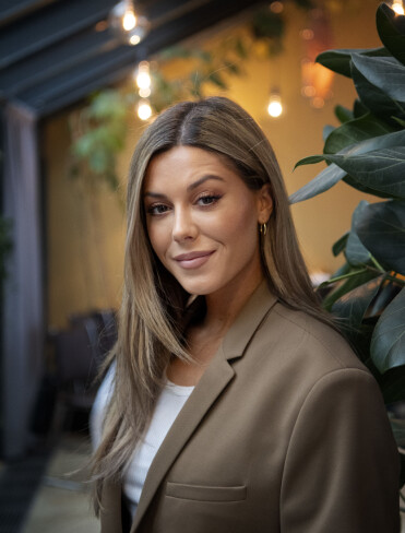 Bianca Ingrosso. Foto: Jessica Gow/TT Bianca Ingrosso inför premiären av Wahlgrens värld.