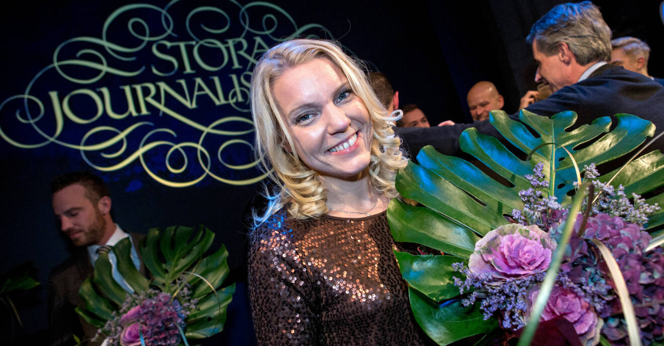 Carina Bergfeldt vinner Stora journalistpriset 2012.