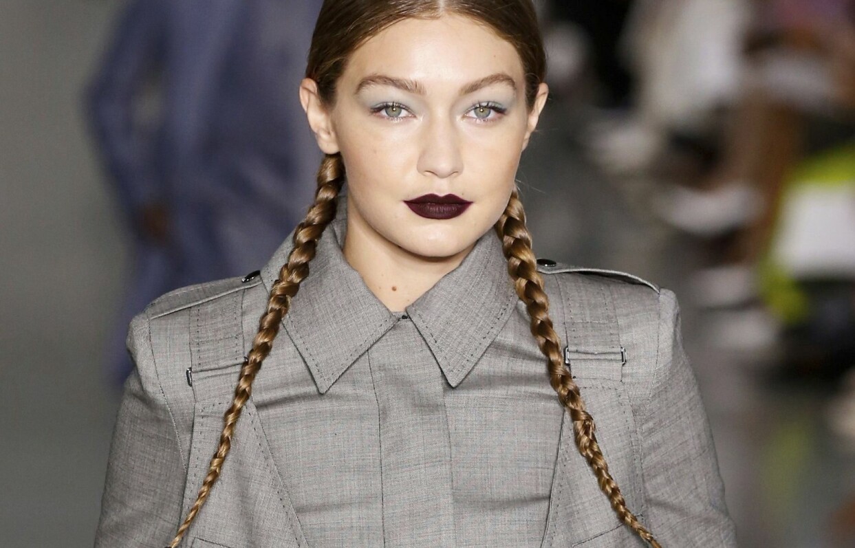 Modellen Gigi Hadid för Max Mara, våren/sommaren 2020. Foto: WWD, Shutterstock/TT Gigi Hadid för Max Mara