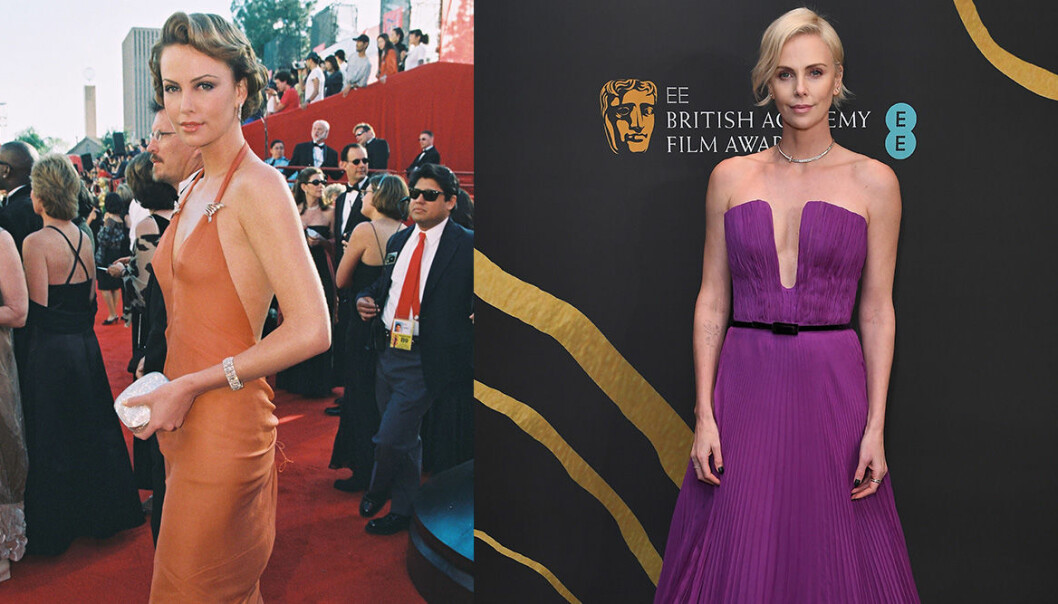 Vissa verkar liksom inte åldras. Charlize Theron på Oscarsgalan genom åren.