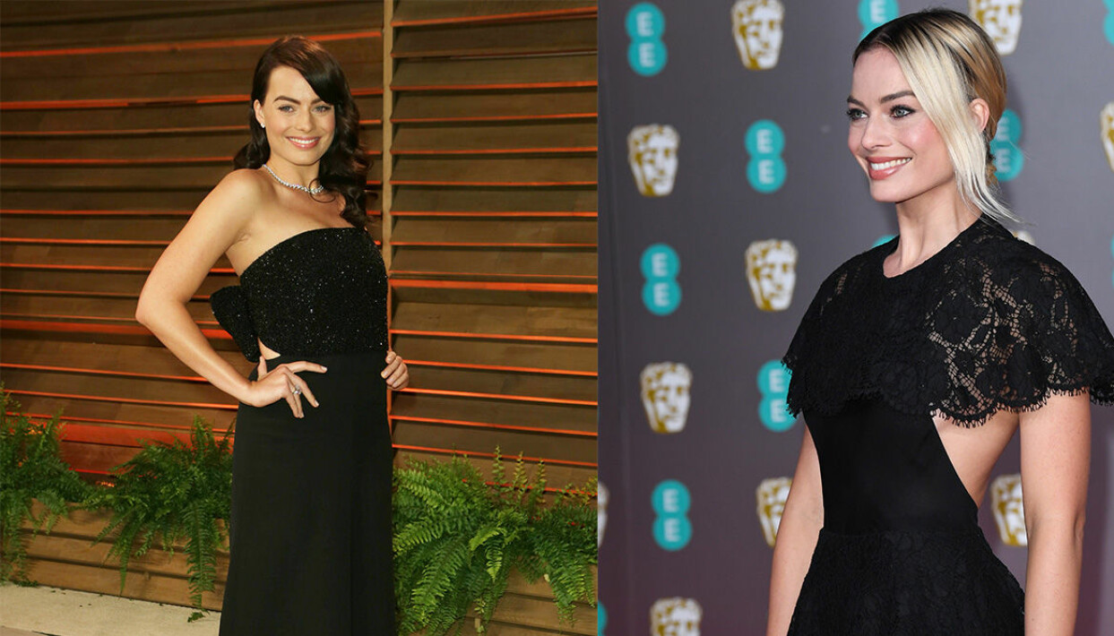Oavsett hårfärg kör Margot Robbie på det säkra kortet svart klänning. Margot Robbie på Oscarsgalan genom åren.