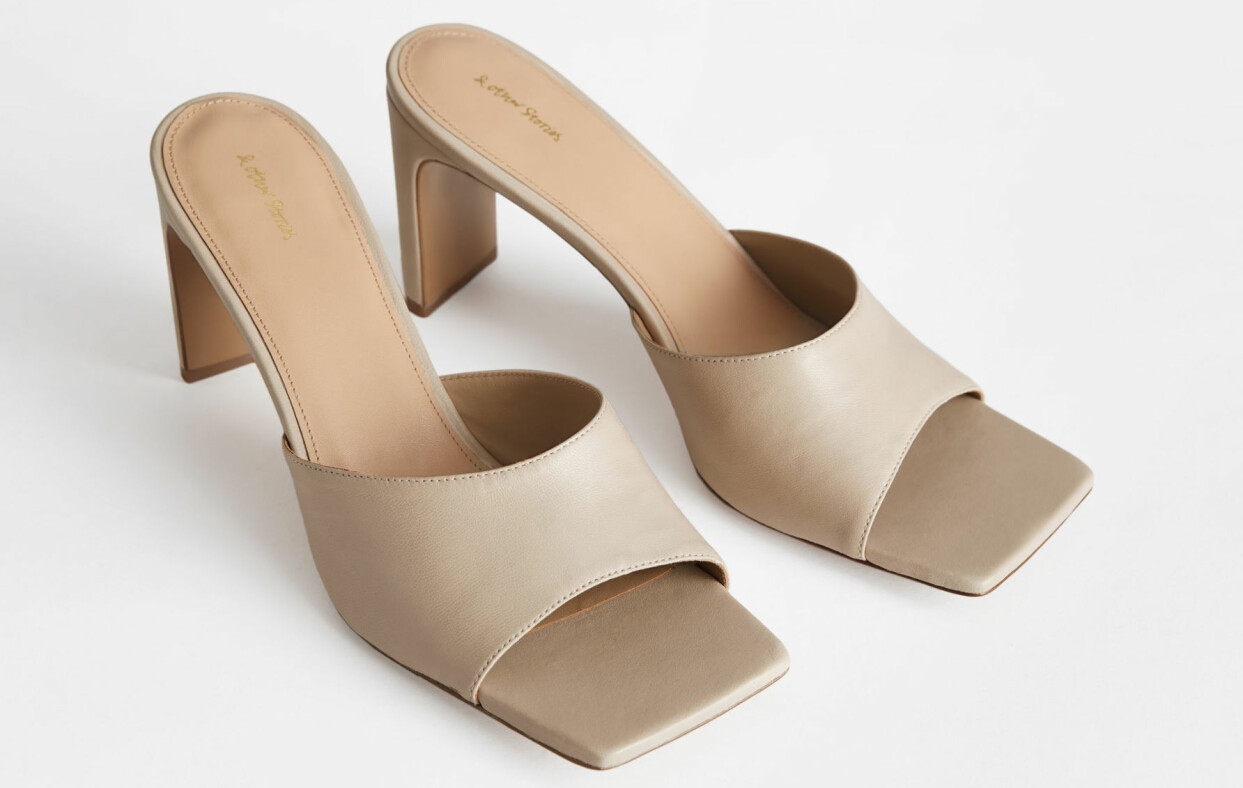 Skinnsandaletter med carrétå, från & Other Stories