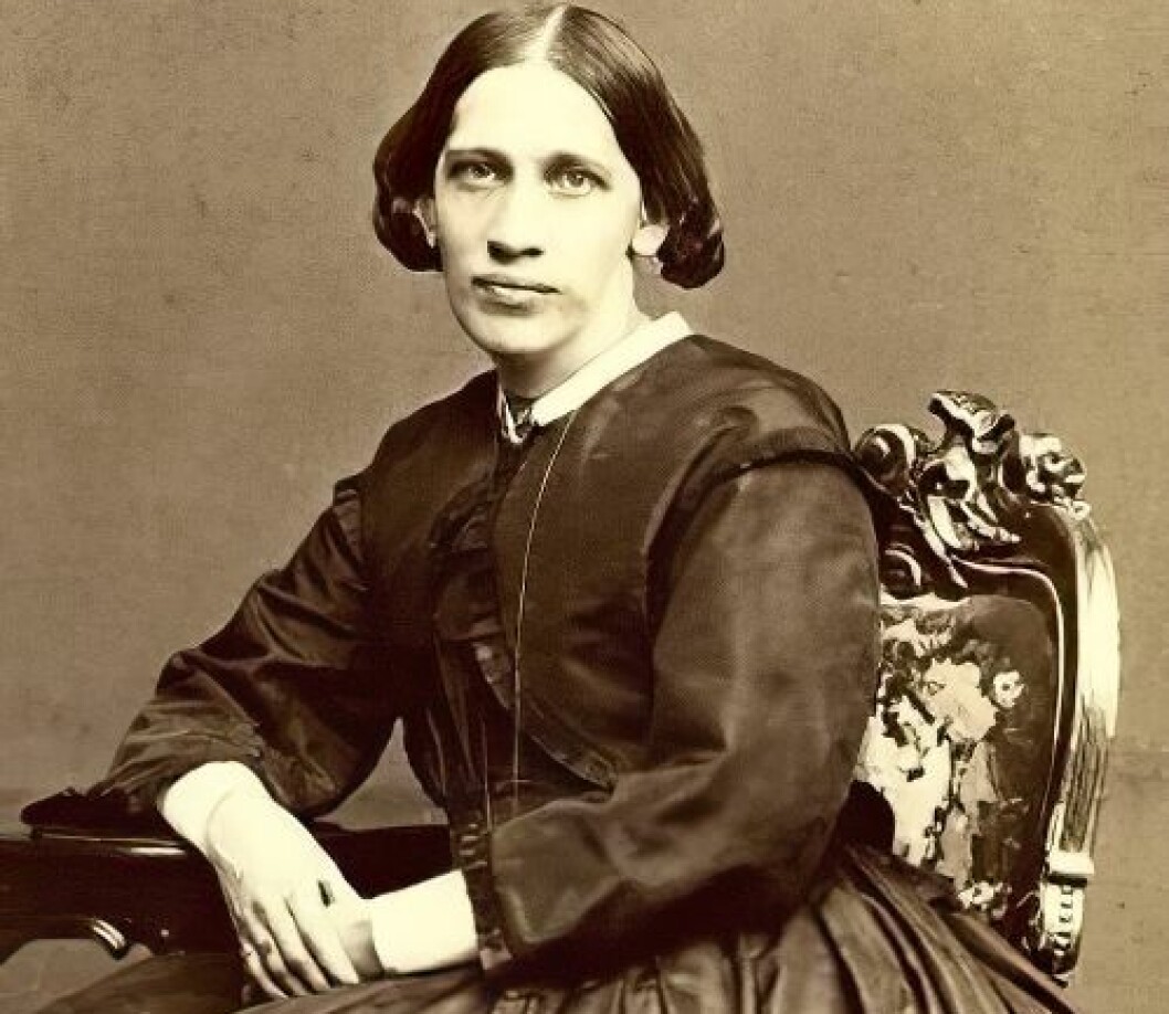 Lina Sandell-Berg. Porträtt av Lina Sandell-Berg.