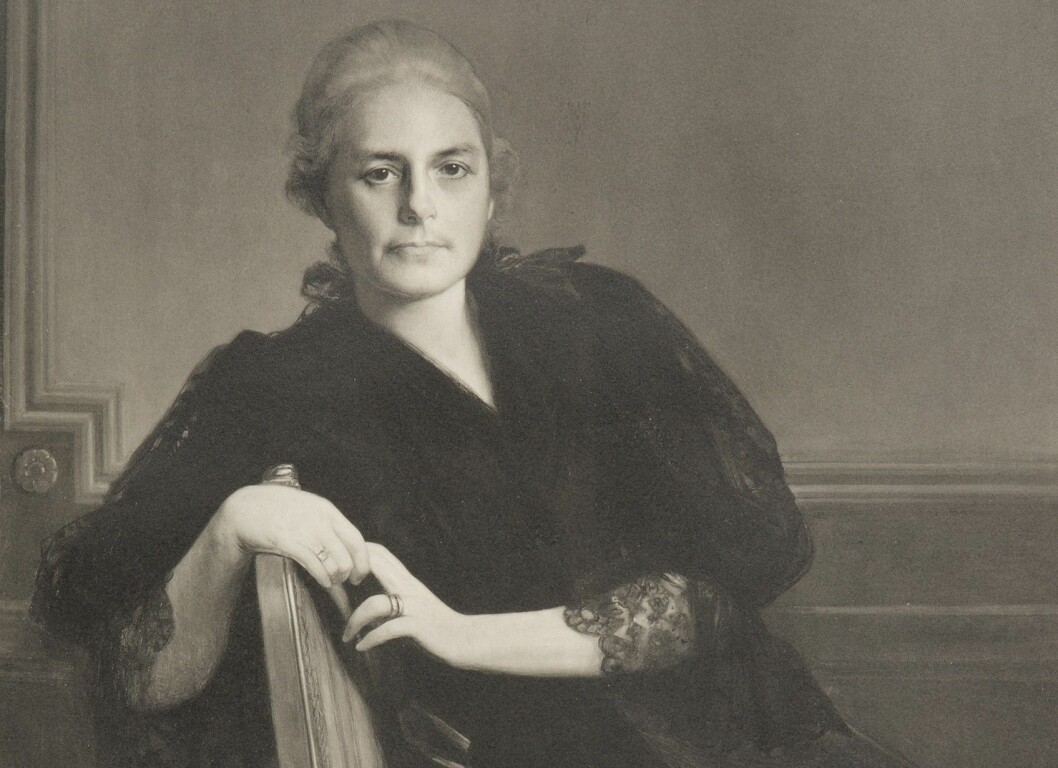 Wilhelmina von Hallwyl. Porträtt av Wilhelmina von Hallwyl.
