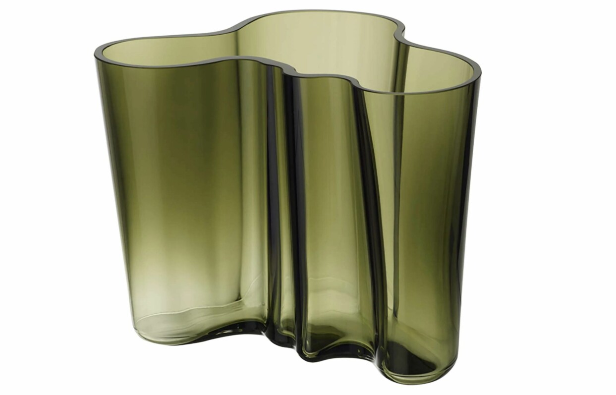 Grön Alvar Aalto-vas från Iittala