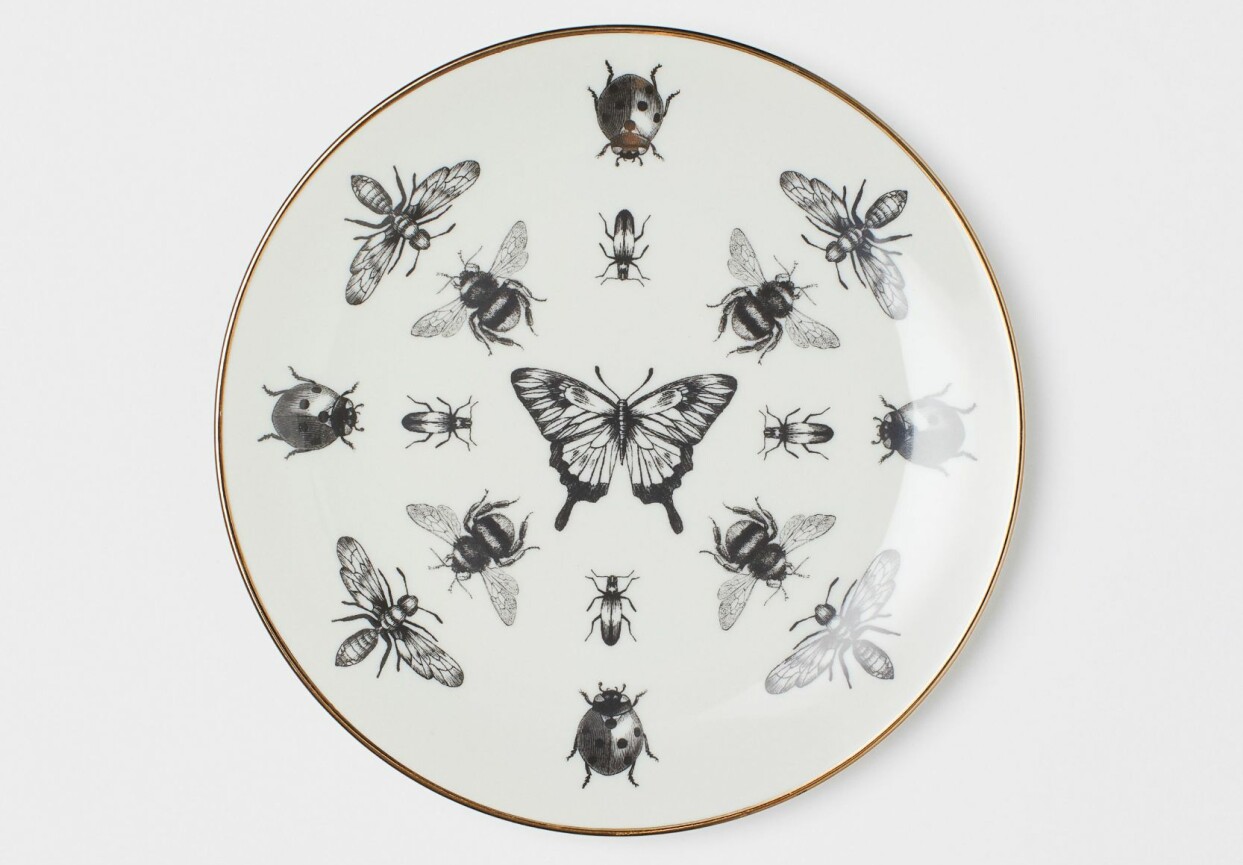 Assiett med insekter från H&M Home