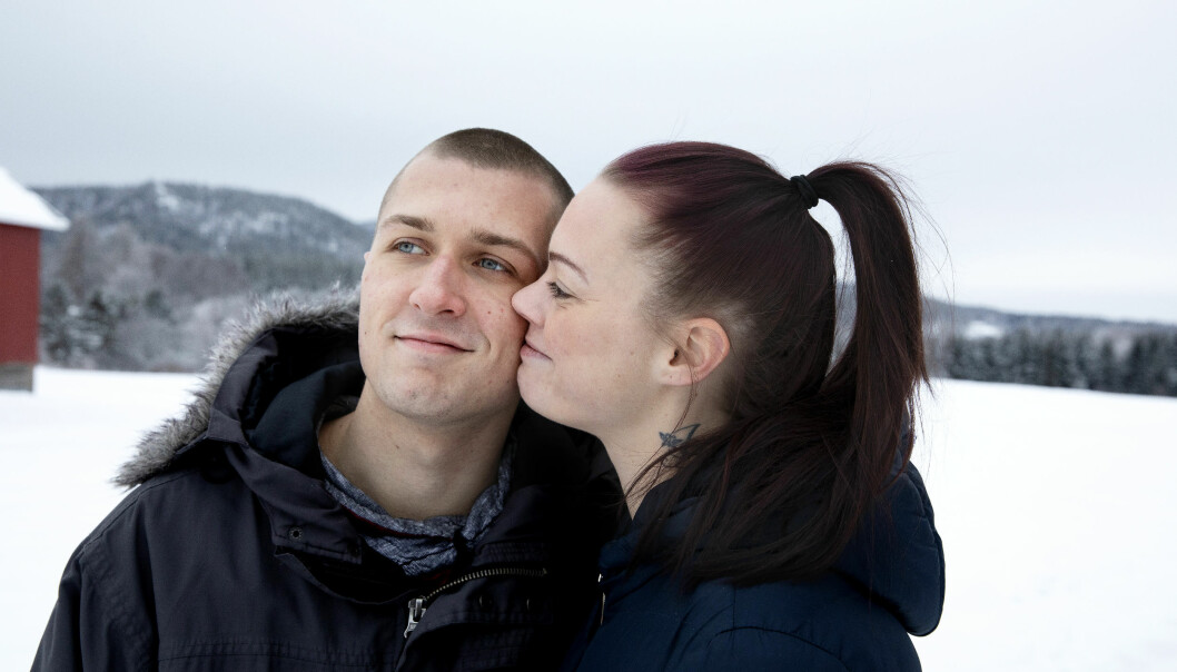 Gunleik och Benedicte har varit ett par i drygt ett år. Benedicte tillsammans med sin pojkvän Gunleik.
