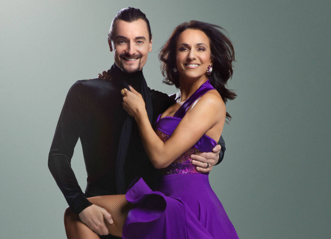 Bathina Philipson och Marc Christensen inför premiären av Let's dance 2020 i TV4.