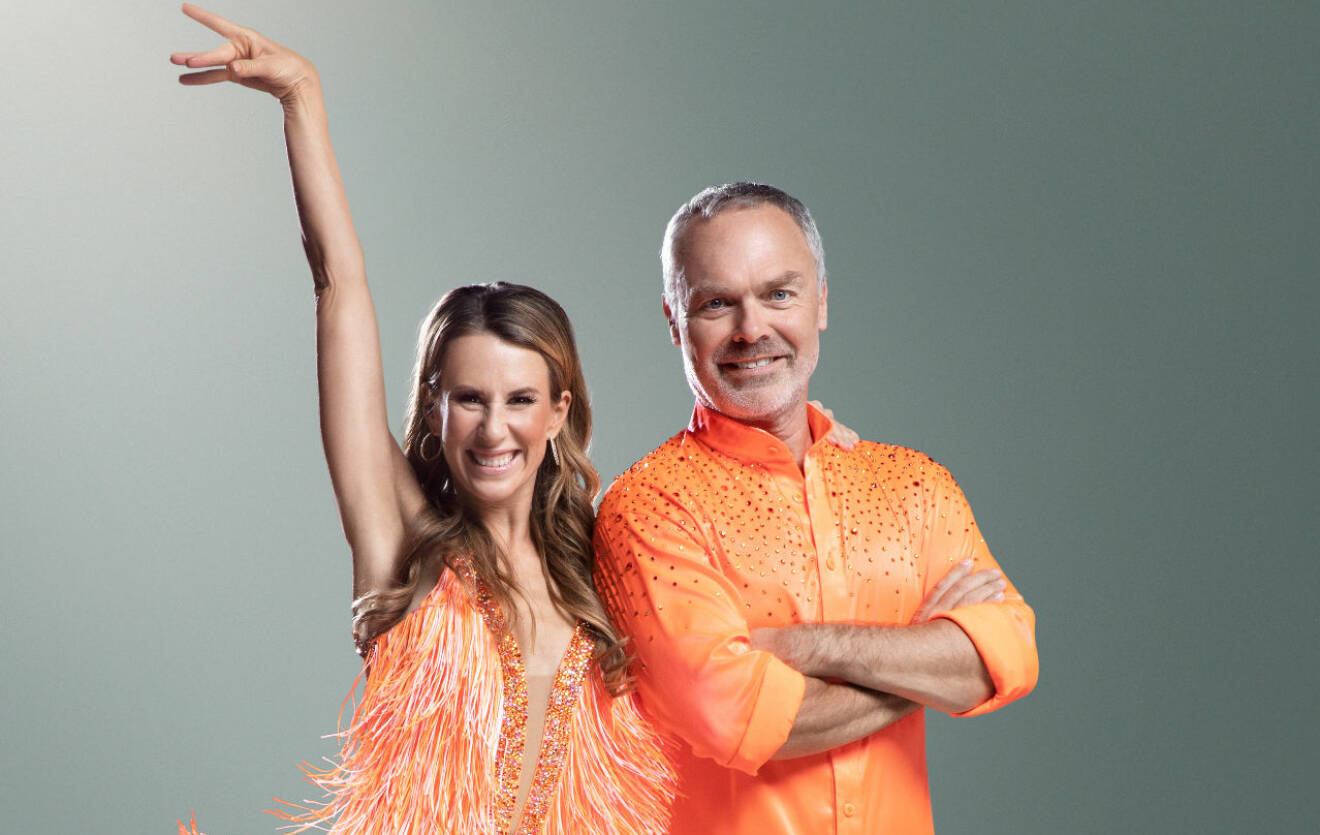 Jan Björklund och Cecilia Ehrling inför premiären av Let's dance 2020 i TV4.