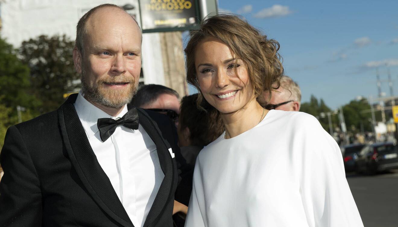 Kristian Luuk och ex-hustrun Carina berg på röda mattan på Polarpriset 2015.