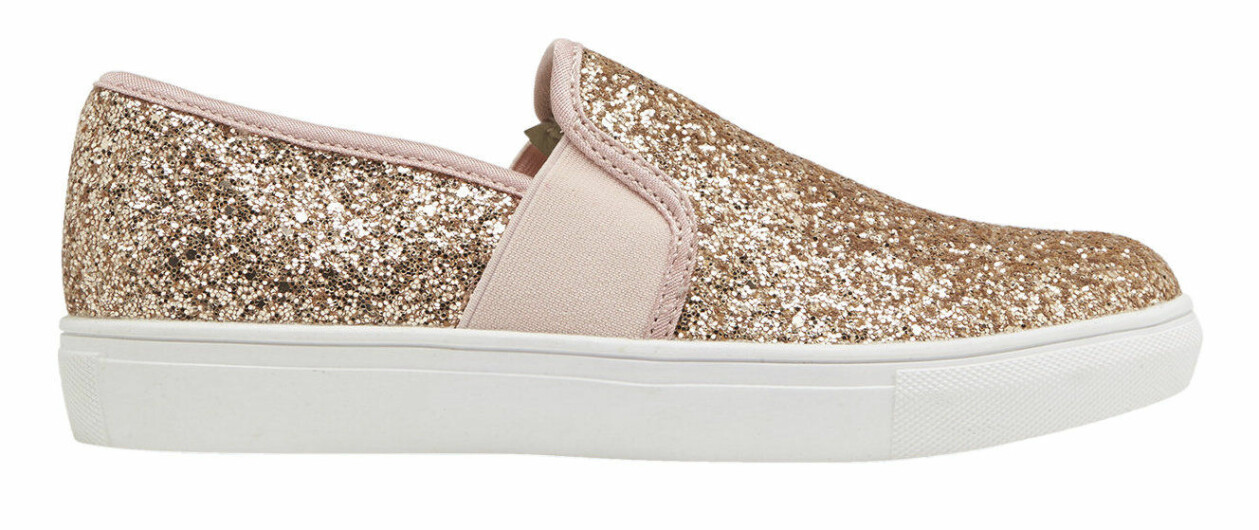 Glittriga sneakers med rak gummisula och resår, från Cellbes