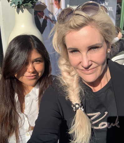 Frisör Fanny Ponce tillsammans med Liza Hermansson som äger frisörsalongen Familjen Sandwall.