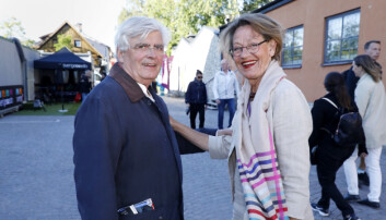 Gudrun Schyman och Jacques Öhman har varit ett par i nästan 20 år. Foto: Patrik C Österberg/TT Gudrun Schyman och Jacques Öhman.