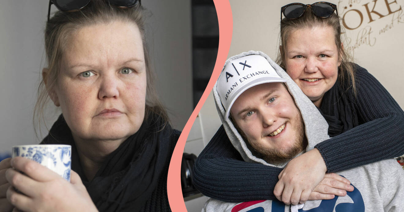 Vicktoria Torell med sonen Adam hemma i Västervik.