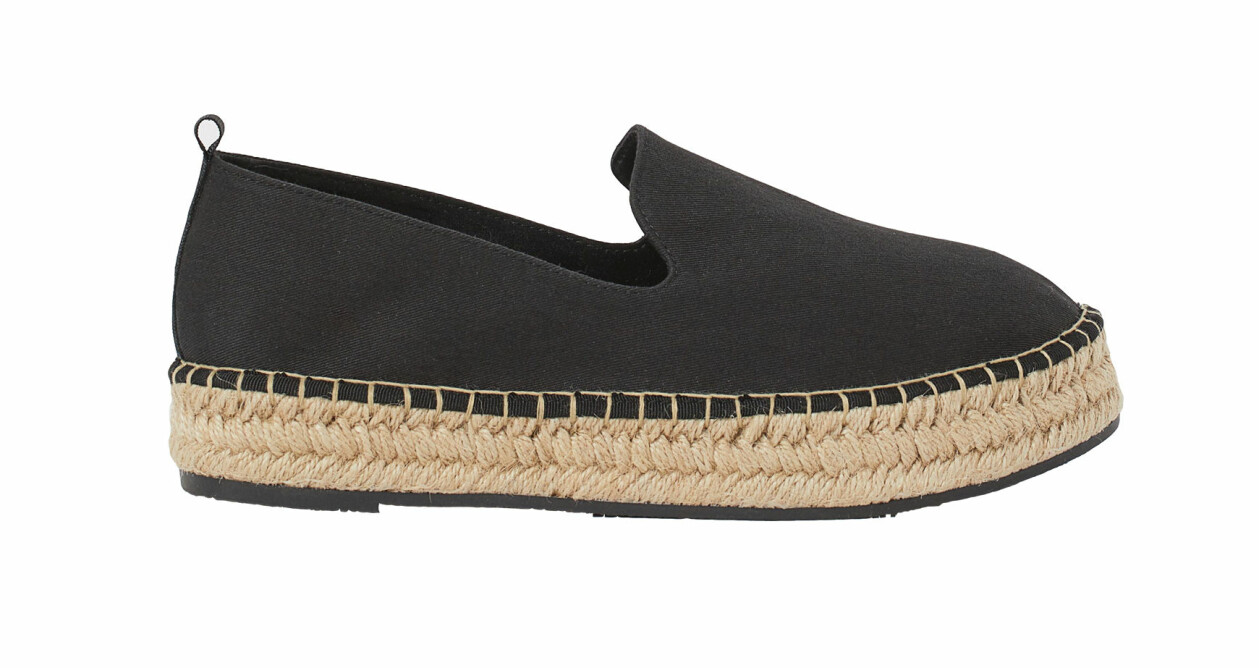 Svarta espadriller med tjock sula, från H&M