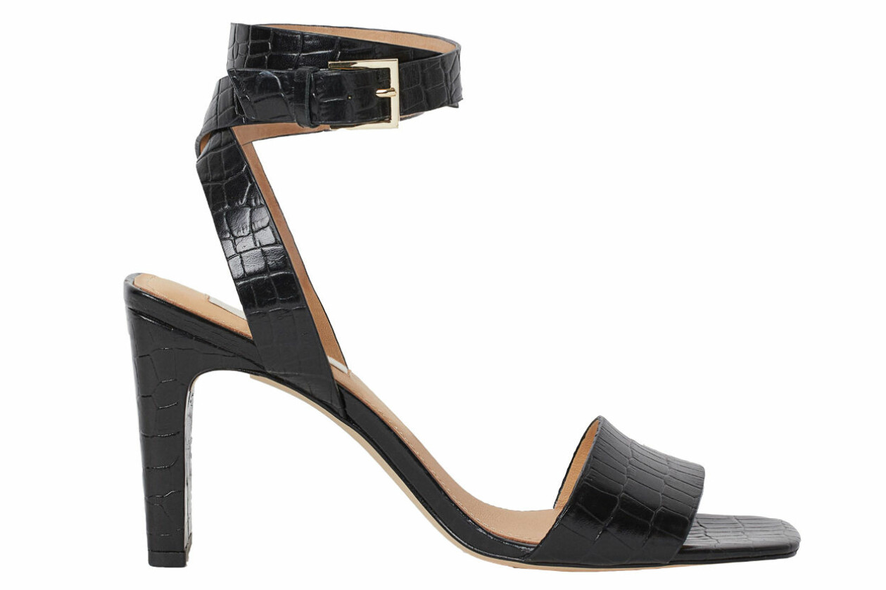 Svarta sandaletter med ankelrem, från H&M