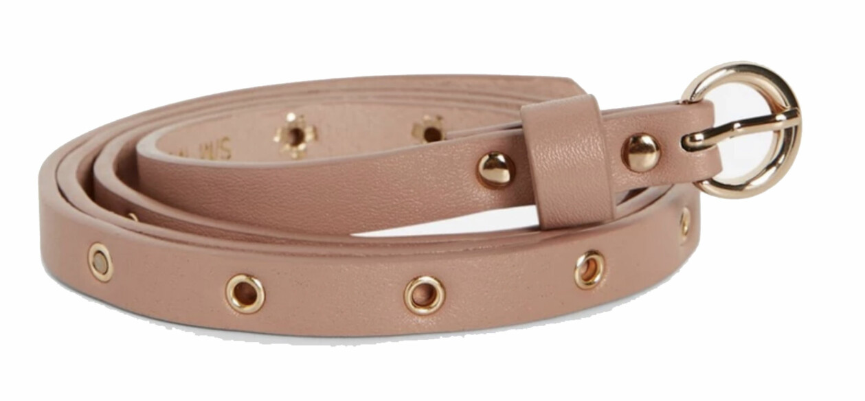 Smalt rosa skärp med nitar, från Lindex