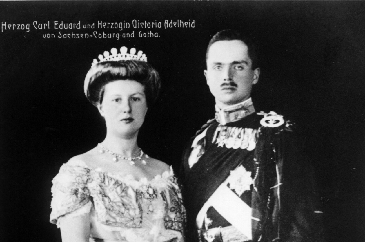 Vår kungs mormor och morfar, fotograferade 1905. Foto: TT Victoria Adelheid och karl Edward
