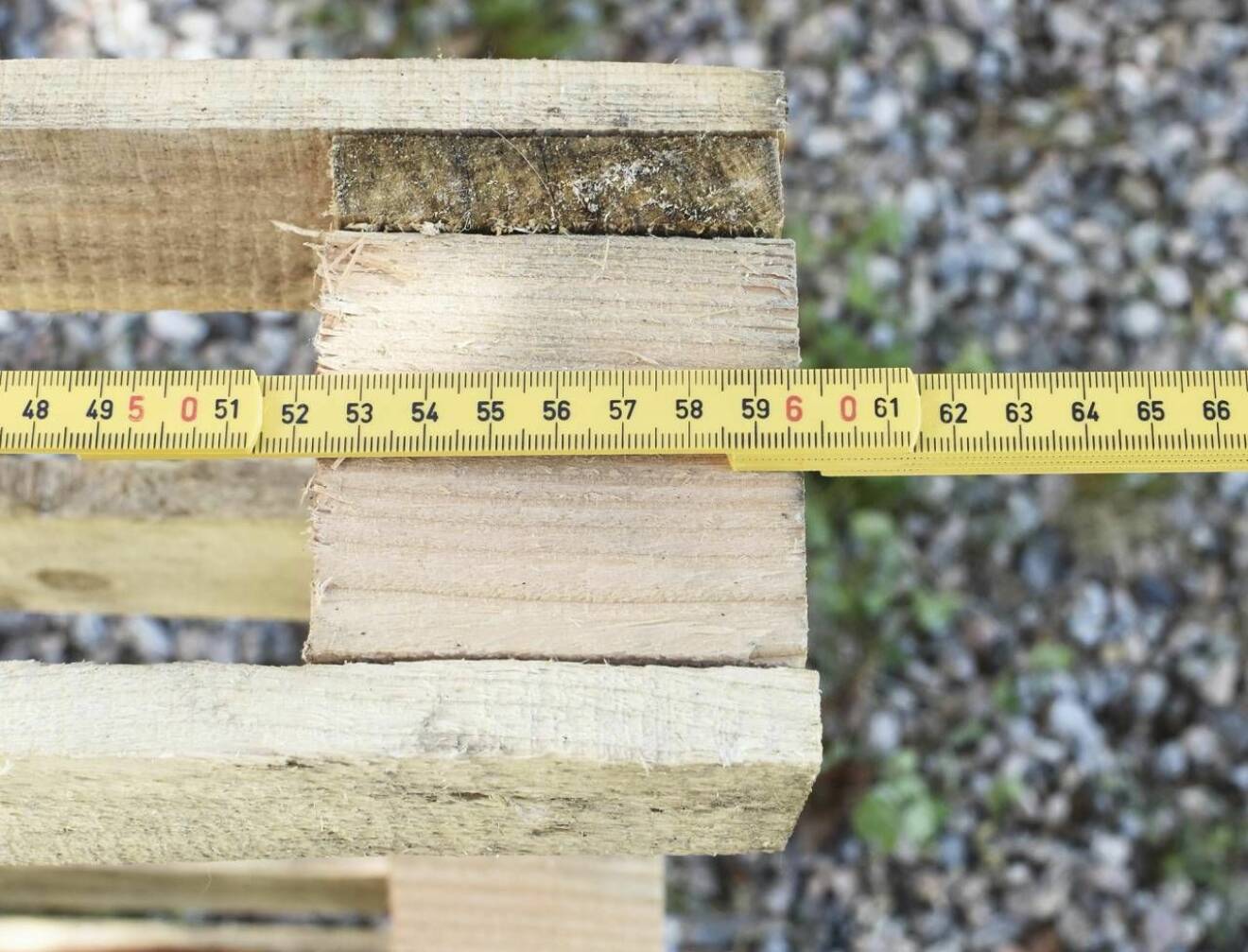 Mätning av lastpall i trä