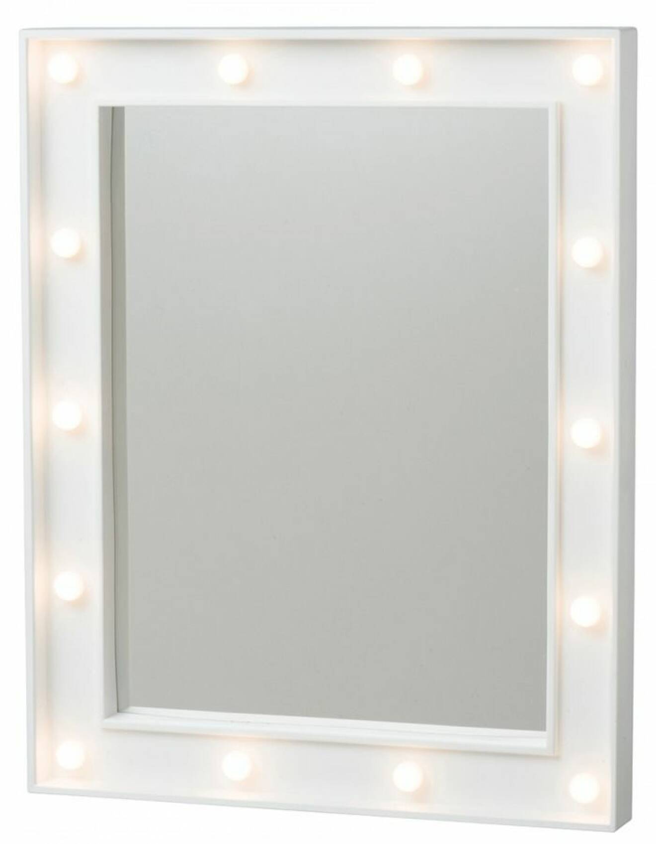 Spegel med belysning, från Rusta