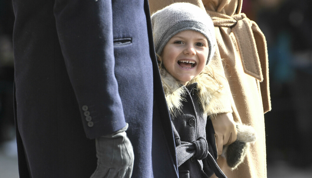 Foto: Claudio Bresciani/TT Prinsessan Estelle firar kronprinsessan Victorias födelsedag.