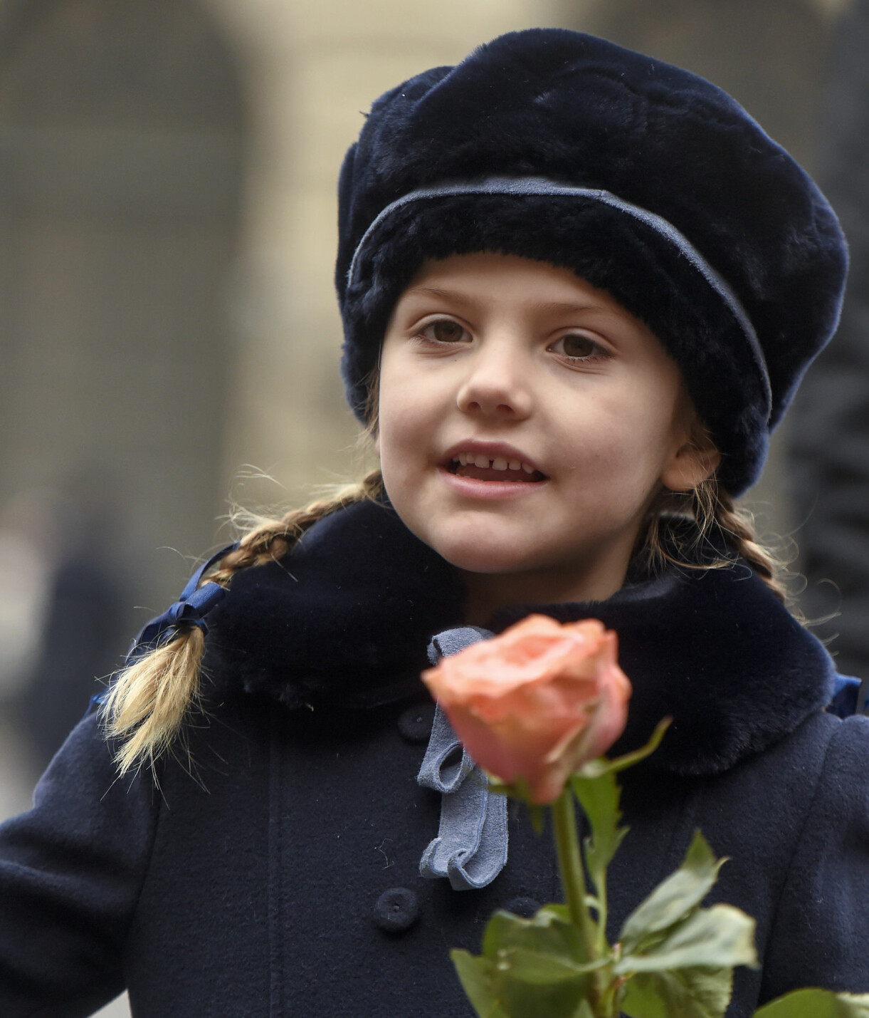 Foto: Hossein Salmanzadeh/TT Prinsessan Estelle på kronprinsessan Victorias namnsdag 2018.