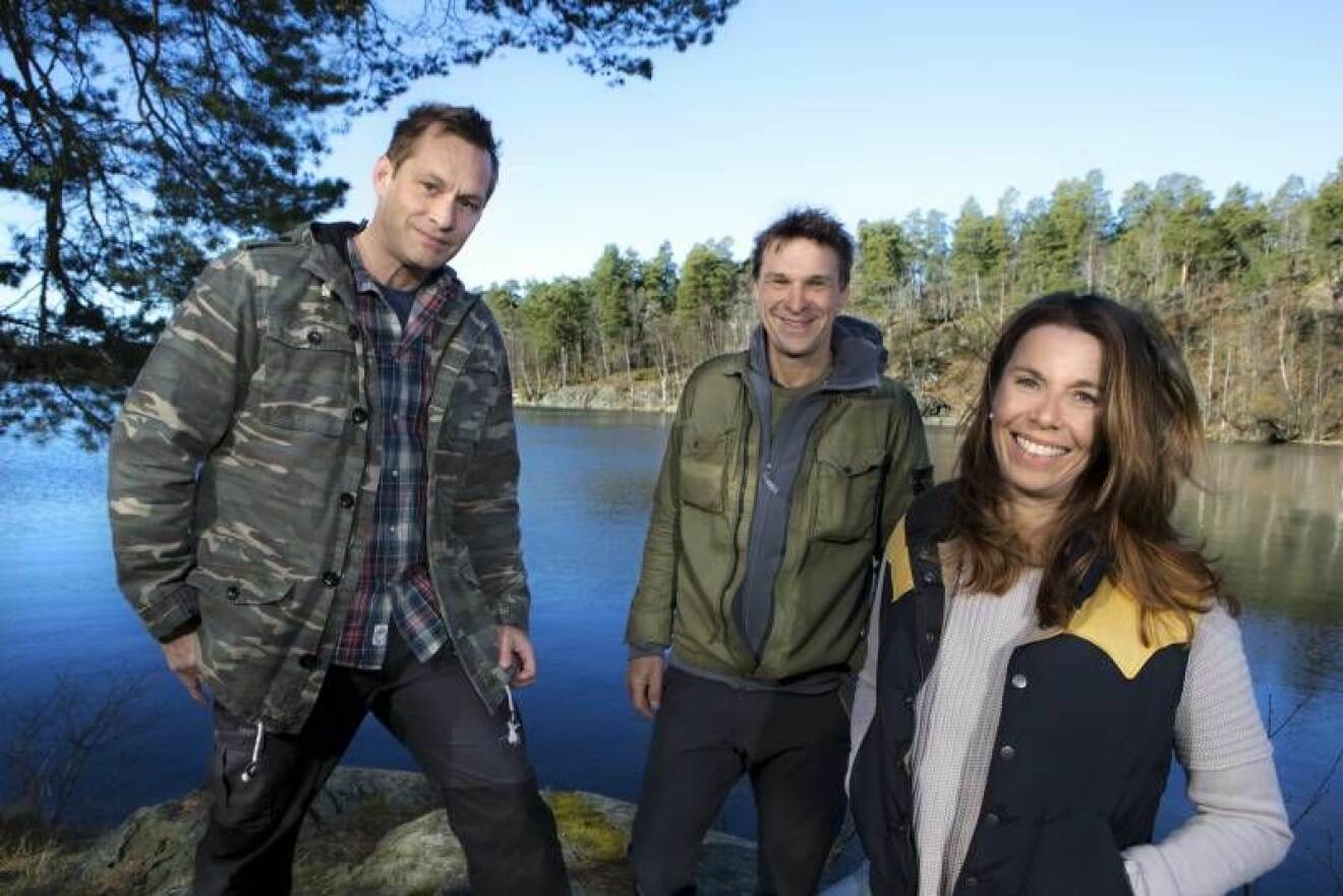 Joakim Odelberg, Magdalena Forsberg och Anders Lundin är ny programledartrio i "Mitt i naturen"
