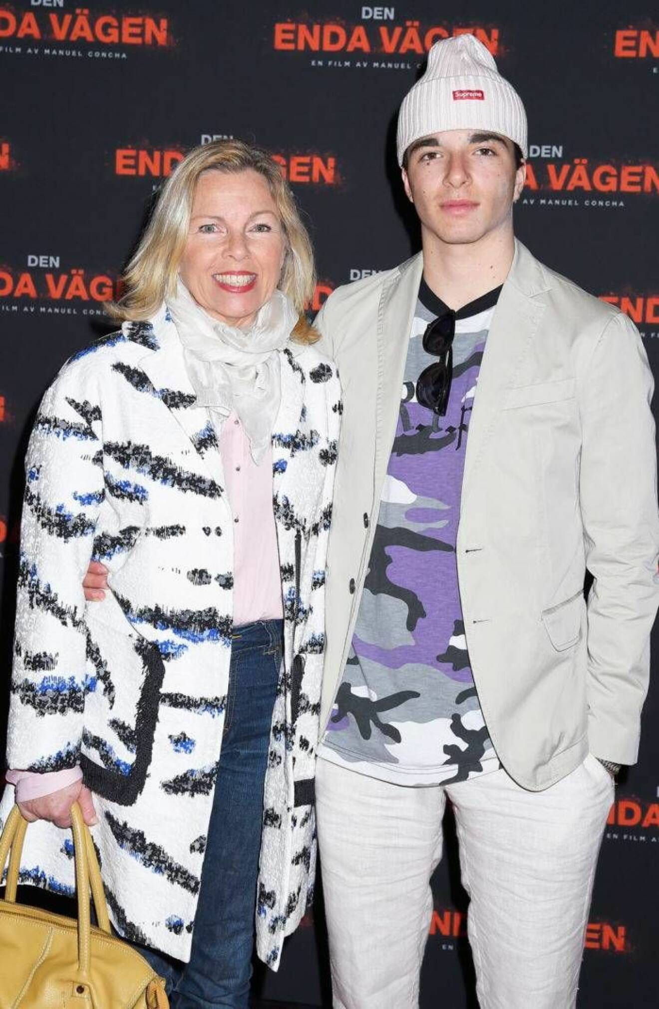 Görel Crona med sonen Gabriel som hon har med skådespelaren Rafael Edholm.