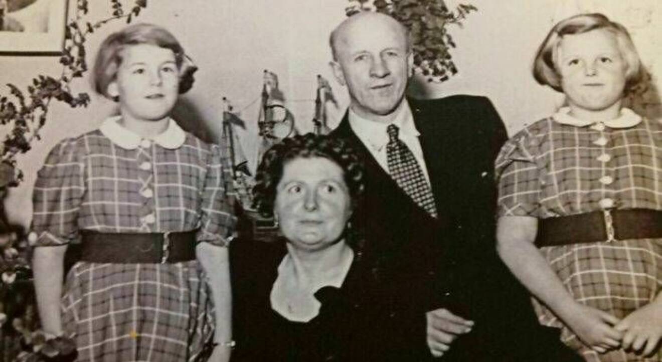 Elisabet Höglund med familj som barn