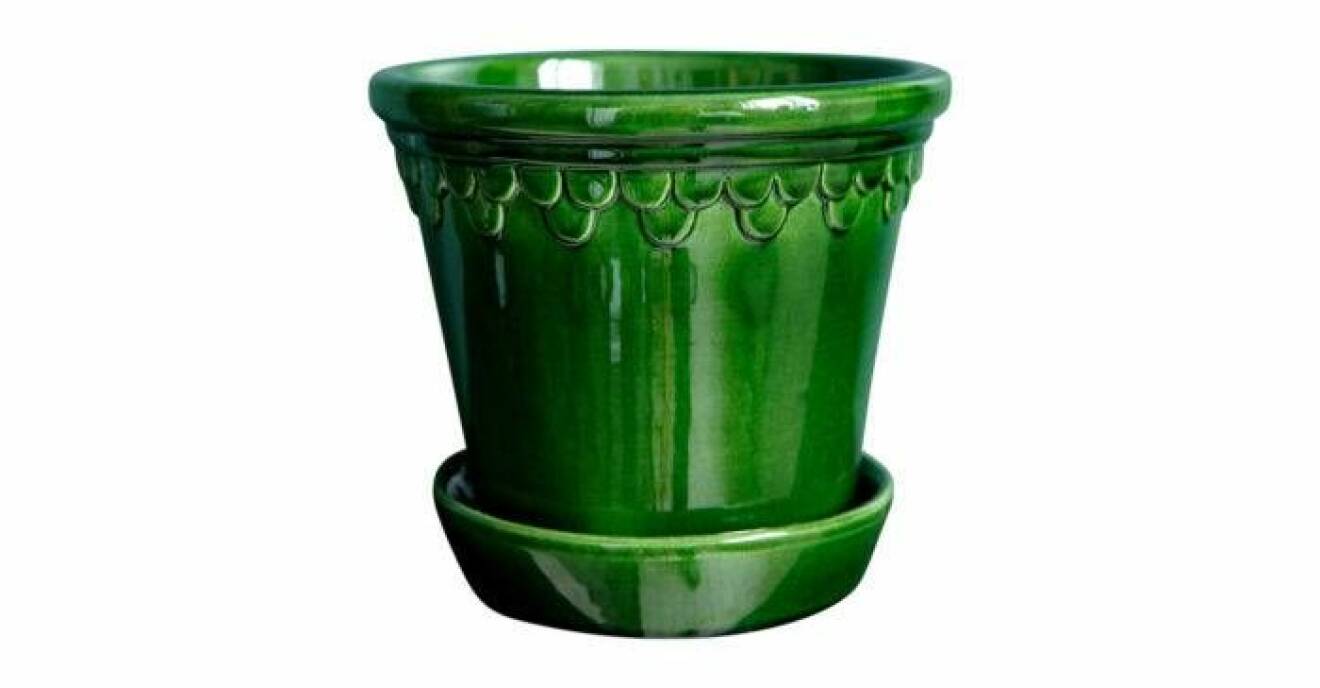 Kruka i grön färg från Bergs Potter