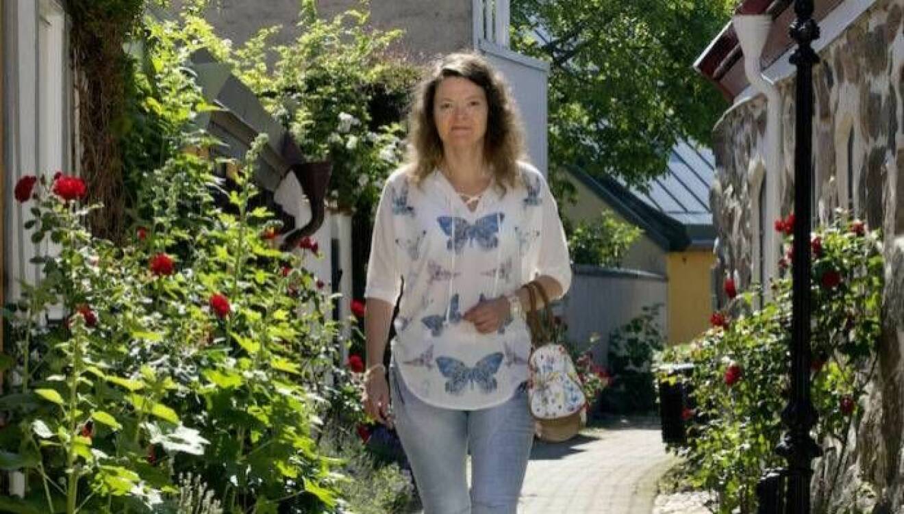 Monika Holm i Ystad sjuk av borrelia. Foto: Helene Nordgren