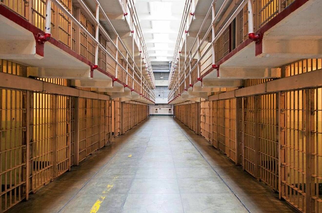 Fängelsekorridoren på legendariska Alcatraz