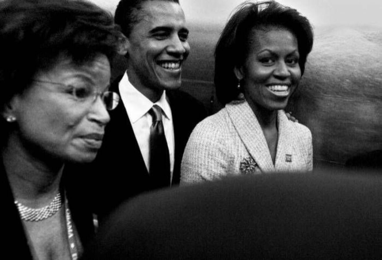 Michelle Obama med sin man Barack Obama under hennes tid som First Lady. 