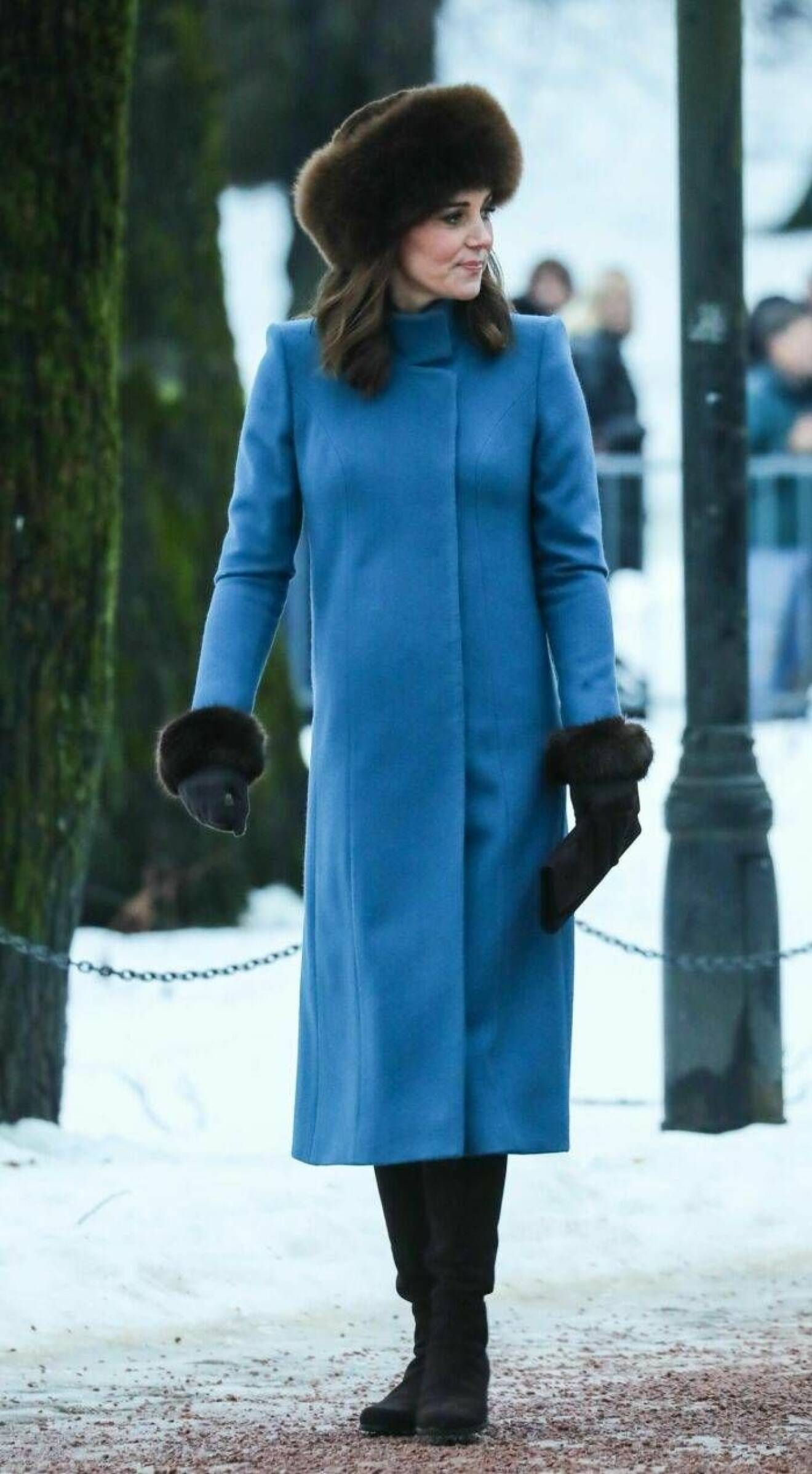Blå kappa Kate Middleton