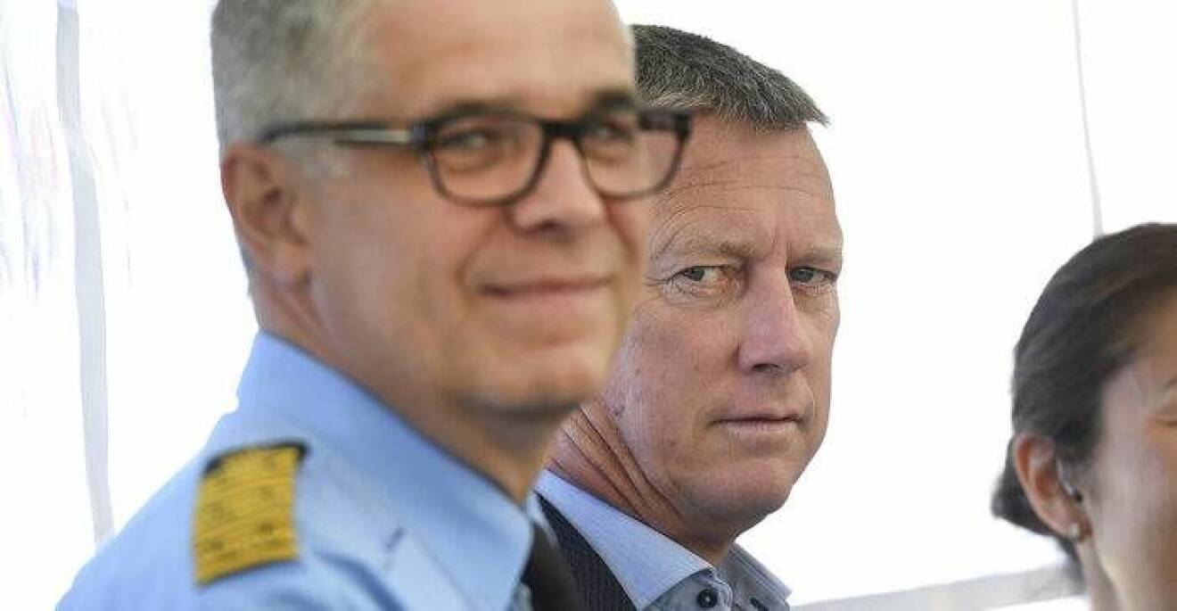 Anders Thornberg, rikspolischef Sverige och Klas Friberg, chef för SÄPO. 
